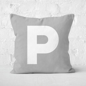 Letter P Square Cushion