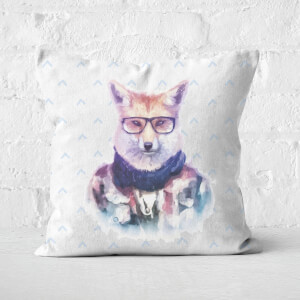 Hipster Fox Square Cushion