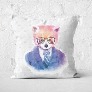 Hipster Red Panda Square Cushion
