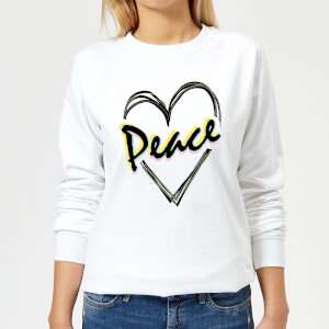 Peace Heart Women's Sweatshirt - White