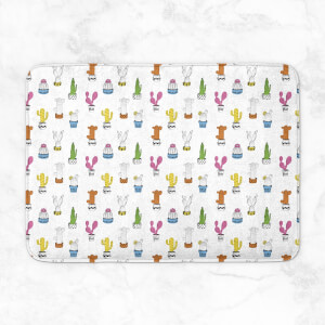 Multi Cactus Pattern Bath Mat