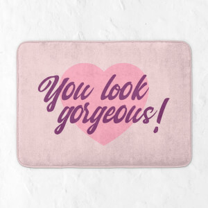 You Look Gorgeous! Love Heart Bath Mat