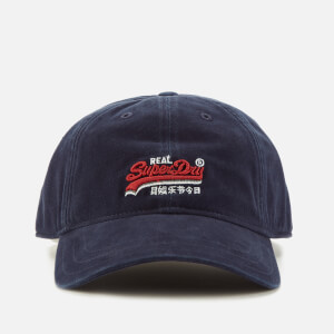 Superdry Men's Orange Label Wash Twill Cap - Dark Navy