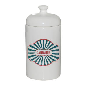 Cannabis Ceramic Jar