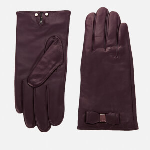 Ted Baker Women's Bblake Bow Gloves - Oxblood