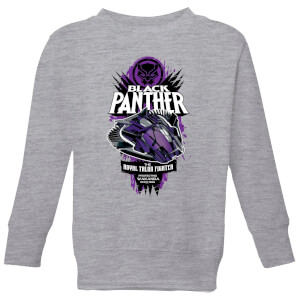 Marvel Black Panther The Royal Talon Fighter Badge Kids' Sweatshirt - Grey