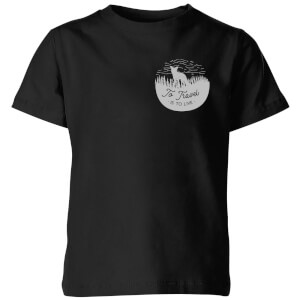 To Travel Is To Live Pocket Print Kids' T-Shirt - Black