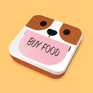 Dog Sticky Notes Dispenser