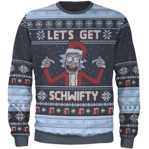 Pull de Noël Brodé Rick et Morty Zavvi Exclusif - Bleu marine