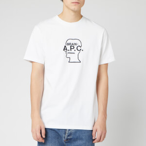 A.P.C. X Brain Dead Men's Spooky T-Shirt - Blanc