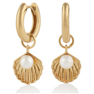 Olivia Burton Women's Shell Huggie Hoops - Gold