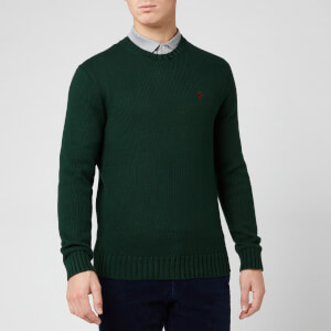 Polo Ralph Lauren Men's Crochet Knit Jumper - College Green
