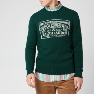 Polo Ralph Lauren Men's Country Dried Goods Wool Jumper - Forest/Cream