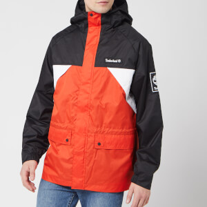 Timberland Men's Outdoor Archive Weather Breaker Coat - White/Spicy Orange/Black