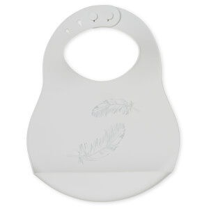 Cam Cam Silicone Feather Bib - Classic Grey