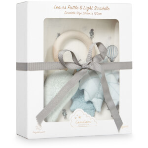 Cam Cam Swaddle and Leaves Rattle Gift Box - Holiday