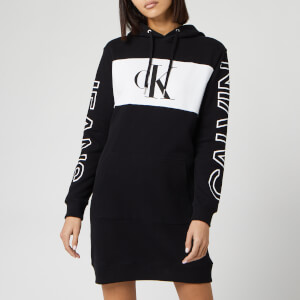 Calvin Klein Jeans Women's Blocking Statement Logo Dress - CK Black