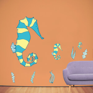 Sea Horse Family Wall Art Sticker Pack