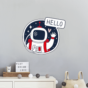 Spaceman Saying Hello Wall Art Sticker