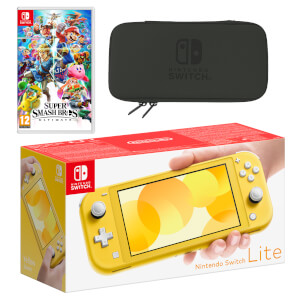 Nintendo Switch Lite (Yellow) Super Smash Bros. Ultimate Pack