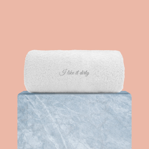 I Like It Dirty Embroidered Hand Towel