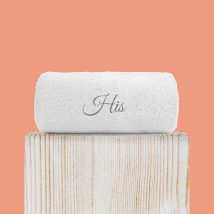 His Embroidered Hand Towel
