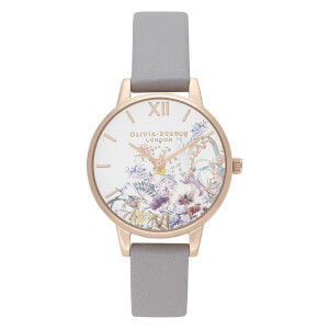 Olivia Burton Women's Enchanted Garden Watch - Grey Lilac