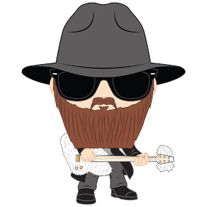 Pop! Rocks ZZ Top Billy Gibbons Pop! Vinyl Figure