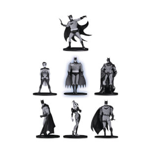 Batman Black & White Mini PVC Figure 7 Pack Set 2