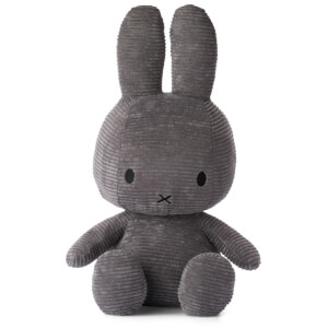 Miffy Sitting Corduroy 50cm Soft Toy - Dark Grey