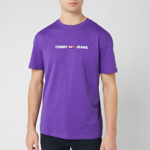 Tommy Jeans Men's Straight Small Logo T-Shirt - Royal Purple