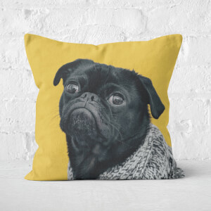 Cosy Pug Square Cushion