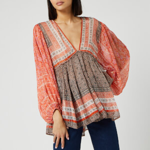 Free People Women's Aliyah Printed Tunic Top - Pink