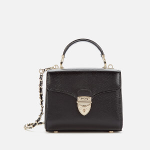 Aspinal of London Women's Mayfair Micro Lizard Bag - Black