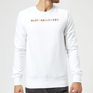 Colourful Happy Halloween Sweatshirt - White