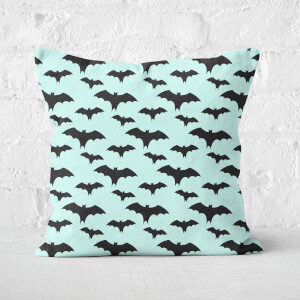 Black And Blue Bat Pattern Square Cushion