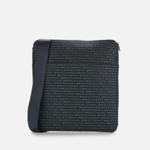 Armani Exchange Men's All Over Print Cross Body Bag - Navy