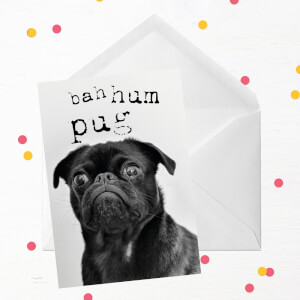 Bah Hum Pug Greetings Card