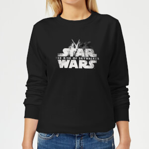 Star Wars The Rise Of Skywalker Rey + Kylo Battle Women's Sweatshirt - Black