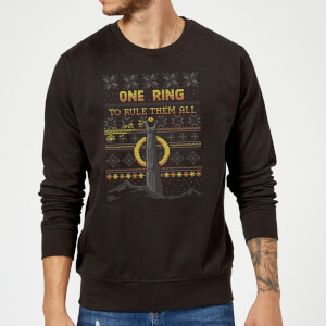 Lord Of The Rings One Ring Christmas Sweatshirt - Black
