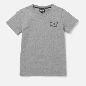 Emporio Armani EA7 Boys' Small Logo Short Sleeve T-Shirt - Medium Grey Melange