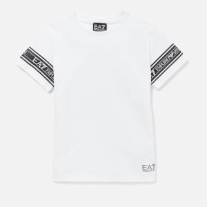 Emporio Armani EA7 Boy's Taping Short Sleeve T-Shirt - White