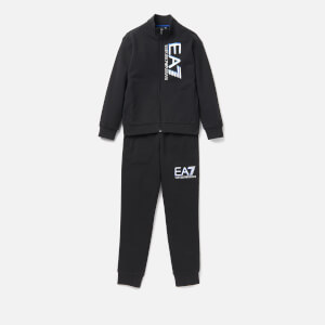 Emporio Armani EA7 Boys' Full Zip Tracksuit - Black