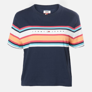 tommy jeans colourblock stripe logo sweatshirt