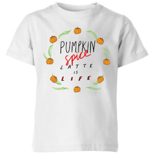 Pumpkin Spice Latte Is Life Kids' T-Shirt - White