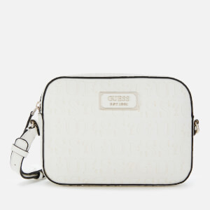 Guess Women's Kamryn Cross Body Bag Top Zip - White
