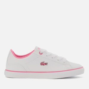 Lacoste Kids' Lerond Low Top Trainers - White/Pink