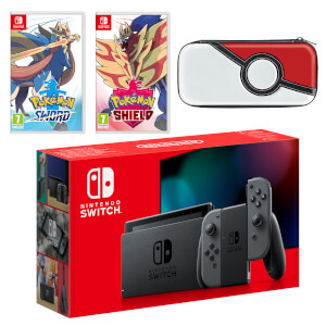 Nintendo Switch (Grey) Pokémon Sword and Pokémon Shield Double Pack