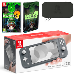 Nintendo Switch Lite (Grey) Luigi's Mansion 3 Pack