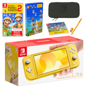 Nintendo Switch Lite (Yellow) Super Mario Maker 2 Pack